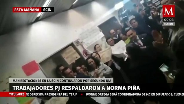 Trabajadores de la Suprema Corte respaldan a Norma Piña contra la reforma judicial