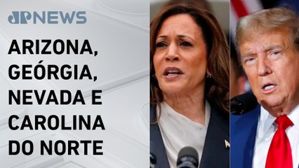 Pesquisa da Fox News aponta empate técnico entre Kamala e Trump em estados decisivos