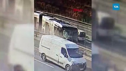 Küçükçekmece’de 1 kişinin öldüğü 50 kişinin yaralandığı metrobüs kazasından yeni görüntüler ortaya çıktı