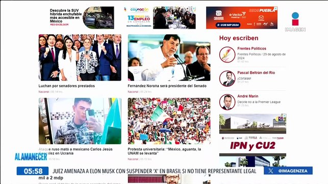 Primeras planas de los periódicos | 29 de agosto de 2024