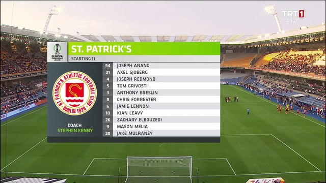 Başakşehir 2-0 St Patricks Konferans Ligi Play-Off 2. Maçı 1. Devre