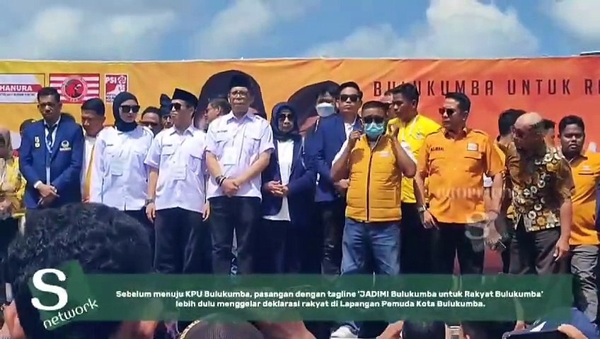VIDEO: Ribuan Simpatisan antar Pasangan JADIMI Daftar di KPU Bulukumba