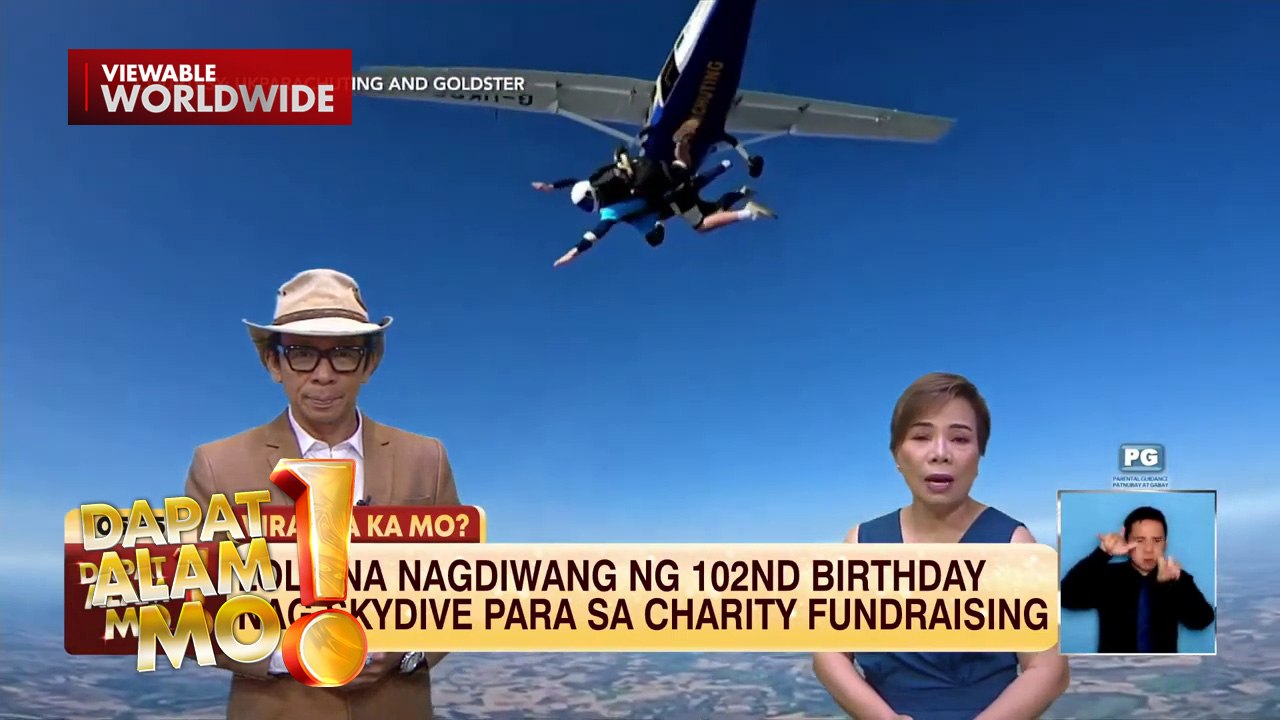 103-year old na lola, nag-skydiving para sa isang charity fundraising | Dapat Alam Mo!