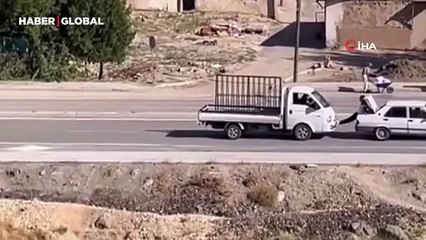 Bir garip yol yardımı: İterek götürdü