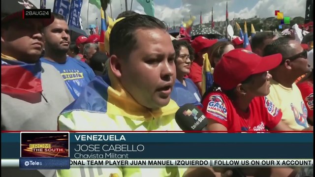FTS 10:30 29-08: People demonstrate one month after pres. Maduro’s electoral victory
