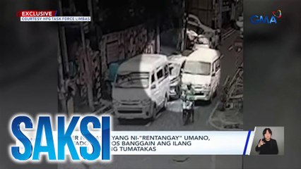 Driver ng sasakyang ni-rentangay umano, arestado matapos banggain ang ilang sasakyan habang tumatakas | Saksi