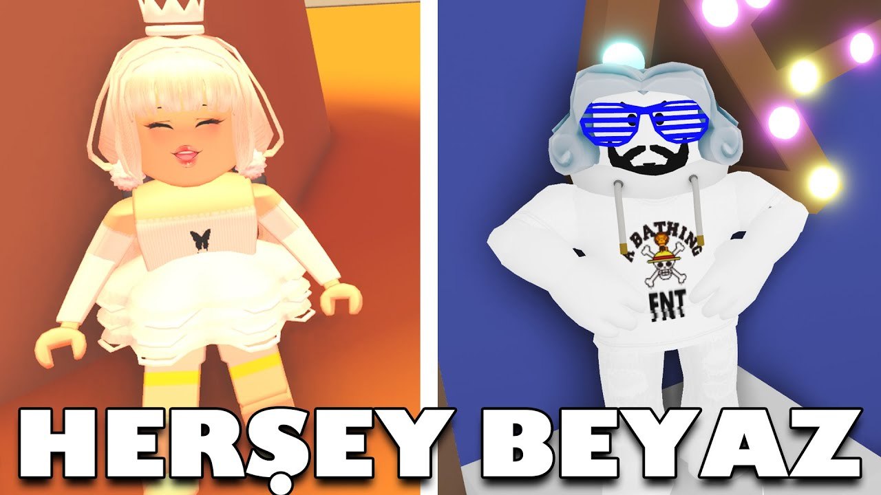  24 SAAT BOYUNCA HER ŞEY TEK RENK !! [  BEYAZ  ]  | Roblox Adopt Me | Roblox Türkçe
