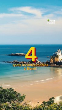 Découvrez 4 spots incontournables à Biarritz ! Commencez par le Rocher de la Vierge, avec sa vue époustouflante sur l'océan et la côte basque, mais attention aux vagues géantes ! Ensuite, laissez-vous séduire par la mystérieuse Villa Belza, dign