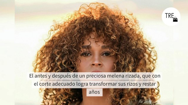 El antes y después de un preciosa melena rizada, que con el corte adecuado logra transformar sus rizos y restar años
