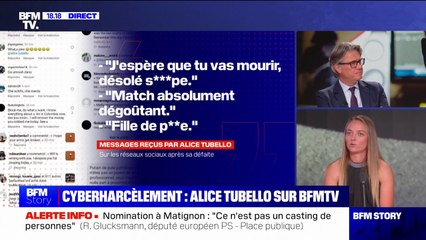 "Ça a été un flot de notifications et de messages haineux incessants": Alice Tubello, cyberharcelée après une défaite lors d'un tournoi de tennis