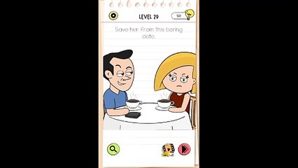 Brain Test All-Star Level 29 Save her from this boring date.