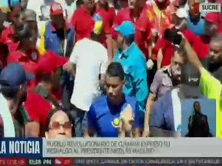 Sucrenses respaldaron con marcha multitudinaria al presidente Nicolás Maduro