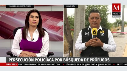 Persecución policiaca de prófugos en Escobedo, Nuevo León