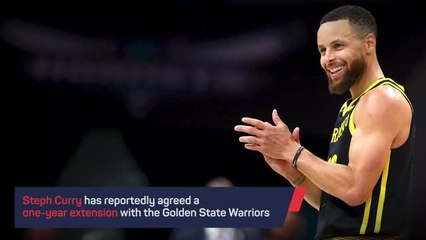 Video herunterladen: Breaking News - Steph Curry signs extension with the Warriors