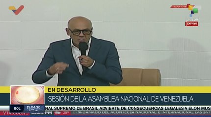El presidente de la Asamblea Nacional Jorge Rodríguez rechazó farsa electoral  opositora