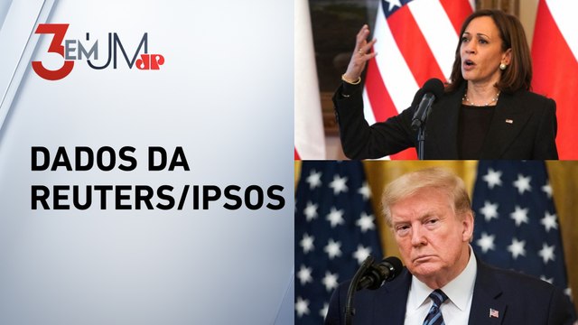 Eleições nos EUA: Kamala e Trump estão em empate técnico em pesquisa
