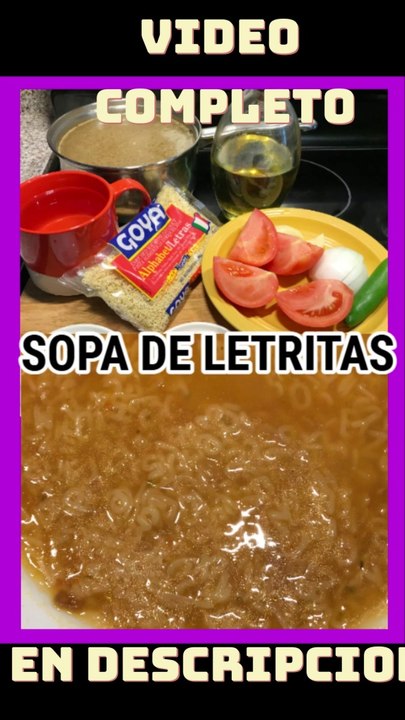sopa de letritas sabes como hacerla. con lreceta de la abuela