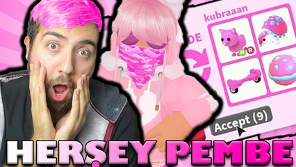 ❤️ 24 SAAT BOYUNCA HER ŞEY PEMBE ❤️ | Roblox Adopt Me  | Roblox Türkçe