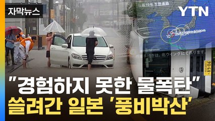 [자막뉴스] 사람도 날려버렸다...日 가로로 할퀴는 '태풍' 위력 / YTN