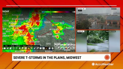 Severe thunderstorms sweep across the central US