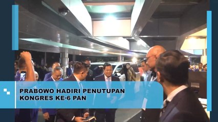 Prabowo Hadiri Penutupan Kongres ke 6 PAN