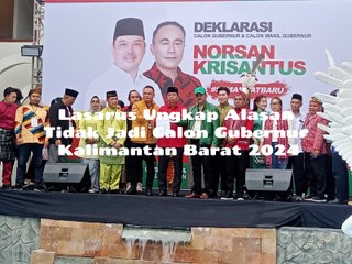 Lasarus,Ketua DPD PDIP Provinsi Kalimantan Barat dan Ketua Komisi V DPR RI, Ungkap Alasan Tidak Jadi Calon Gubernur Kalimantan Barat dalam Pemilihan Kepala Daerah Serentak 2024, Rabu, 27 Nopember 2024, Diputuskan Ketua Umum DPP PDIP Megawati Soekarnoputri