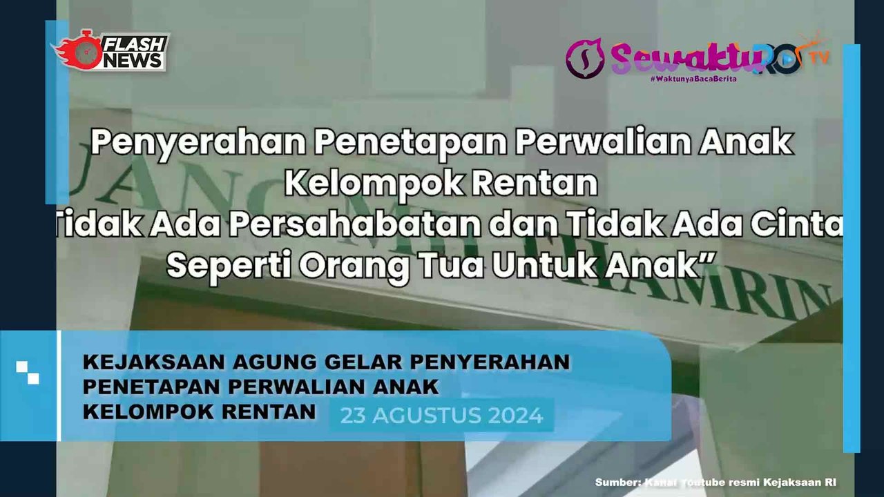 Kejaksaan Agung Menggelar Acara Penyerahan Penetapan Perwalian Anak dari Kelompok Rentan