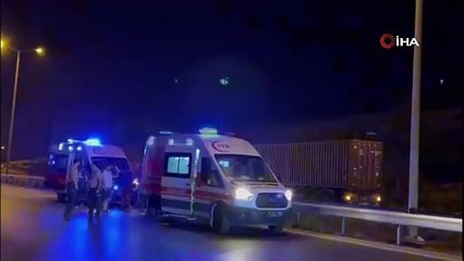 İki tır kafa kafaya çarpıştı! Tırlar kül oldu