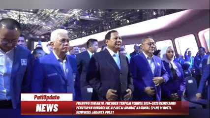 PRABOWO HADIRI PENUTUPAN KONGRES KE-6 PAN DI HOTEL KEMPINSKI JAKARTA PUSAT