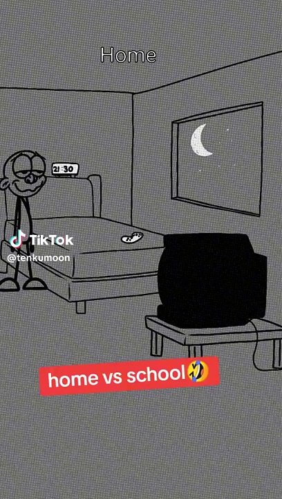 home vs school   #schoollife #school #funnyanimation #funnycartoon #funnyvideos #humor #funny #meme #fyp #foryou
