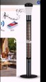 Electric Patio Heater Electric Infrared Tower Heater with Bluetooth Speaker and RGB lighting 1500w