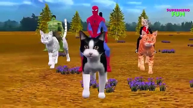 Dinosaur Head Spiderman Hulk Finger Family Nursery Rhymes Funny Animal Cartoons Nursery Rhymes