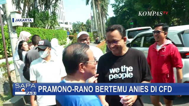 Pramono Anung dan Rano Karno Temui Anies Baswedan di Car Free Day: Bahas Kemajuan Jakarta