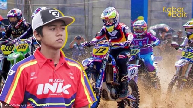 REVALDO ISKANDAR, PEMBALAP MOTOR KROS SUKABUMI SABET 6 GELAR JUARA, KEJUARAAN OPEN GRASSTRACK SUKABUMI NGABUMI 2024