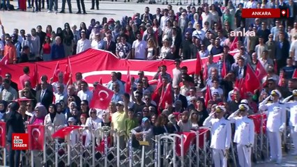 Cumhurbaşkanı Erdoğan ve devlet erkanı Anıtkabir'de