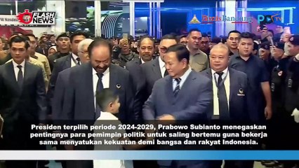 Prabowo Hadiri Kongres Partai Nasdem "Mari Cari Titik Pertemuan, Bukan Perbedaan"