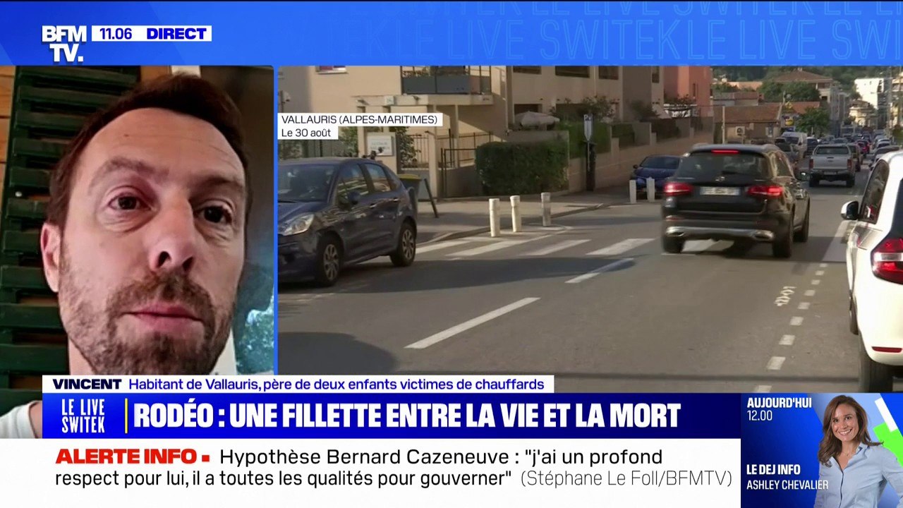 Fillette percutée lors d'un rodéo urbain: "J'entends très régulièrement des motos qui font du rodéo", raconte un habitant de Vallauris