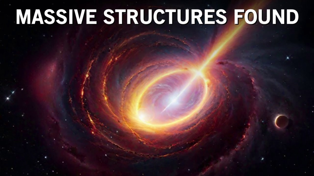 The James Webb Telescope Reveals an Ancient Structure with Three Quasars!