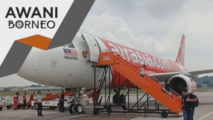 Air Asia mulakan penerbangan pertama ke Sabah dan Sarawak dari Subang