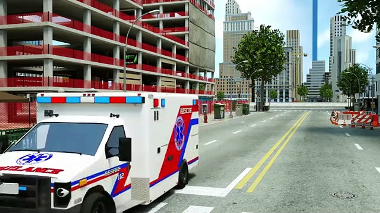 Wheels on the Ambulance | Concrete mixer and big pit | Baby Nursery Rhymes & Kids Songs