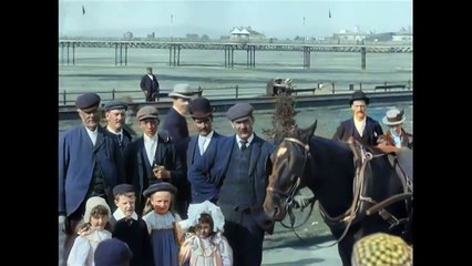 Vista panorámica del paseo marítimo de Morecambe, 1901