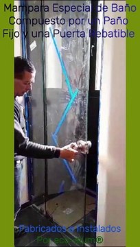 Terminamos con la Instalación de la MAMPARA ESPECIAL de BAÑO con CRISTAL TEMPLADO