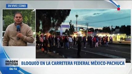 Integrantes de una línea de autobuses bloquearon la México-Pachuca