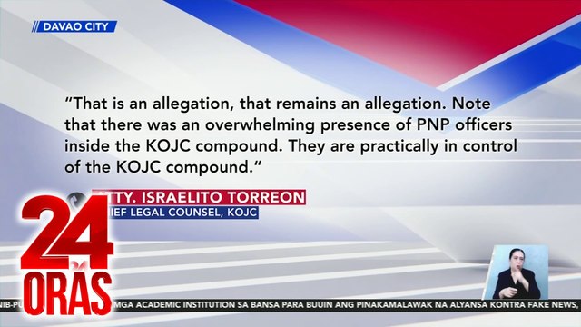DILG at PNP - May secret tunnel sa KOJC cathedral; KOJC: Walang lagusan, dinugtong lang ang picture | 24 Oras