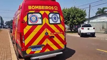Acidente deixa motociclista ferido na Rua Fortunato Bebber