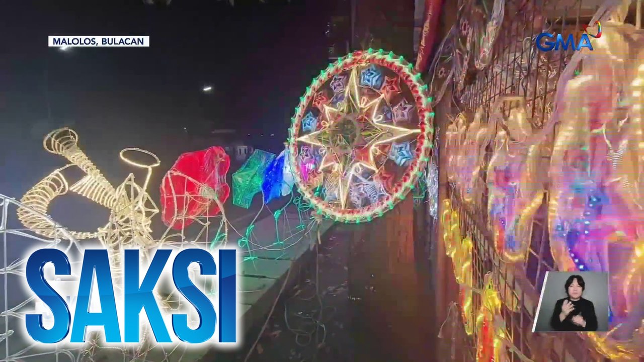 Mga binebentang parol sa Batangas at Bulacan, pinailawan na ilang araw bago magsimula ang Ber months | Saksi