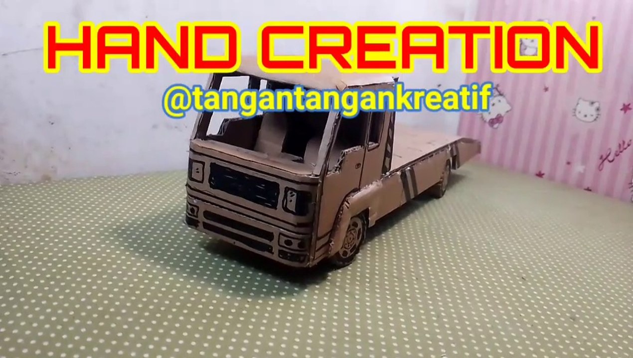ide kreatif membuat mobil truk towing dari kardus bekas