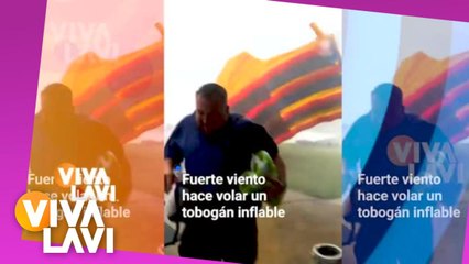 Fuerte viendo se lleva brincolín de fiesta infantil