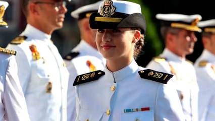 Así ha sido el primer día de la Princesa de Asturias en la Escuela Naval Militar de Marín (Pontevedra).