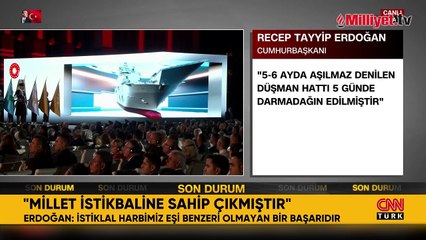 Cumhurbaşkanı Erdoğan 30 Ağustos programında konuştu! "Ağustos ayı tarihimizde Türk'ün zaferler ayı olarak bilinir"
